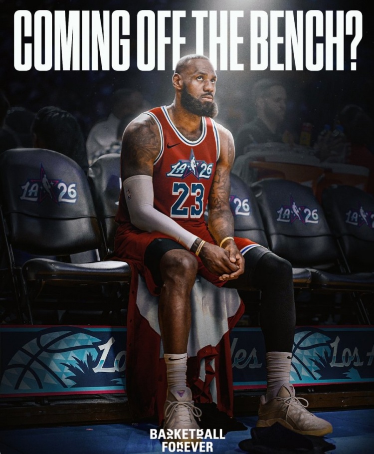 次轮得票西部第八！美媒：詹姆斯全明星可能会替补出战吗？