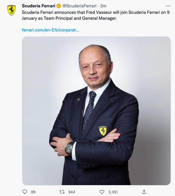 开云在线入口-F1领队“连环跳” 瓦塞尔加盟法拉利塞德尔入主索伯